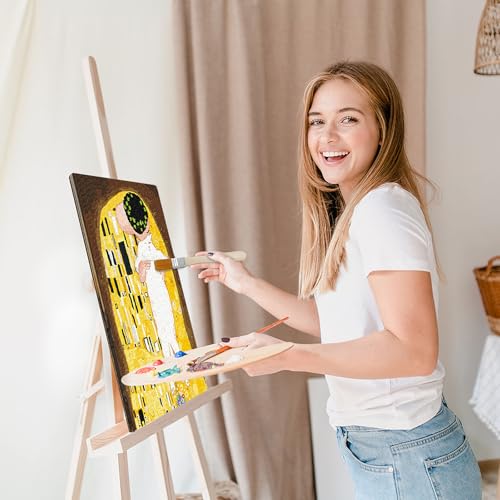 50 Stück Kleine Pinsel, Flachpinsel Kleine Pinsel Lackierpinsel Borstenpinsel Set 13.5cm Malerpinsel Leimpinsel mit Holzgriff für DIY Kunst Dekorieren Malerei Farben