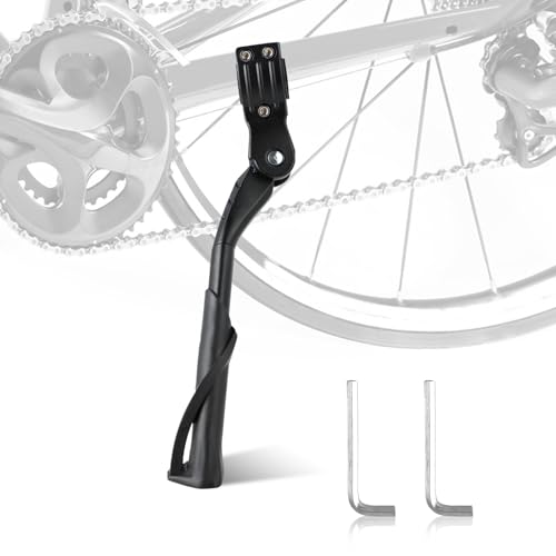 RMIVEGLIA Caballete Bicicleta de montaña, Caballete para ebike, pie de Apoyo Ajustable para Bicicletas de 24-29 Pulgadas, Pata de Cabra Bicicleta de aleación de Aluminio Resistente.