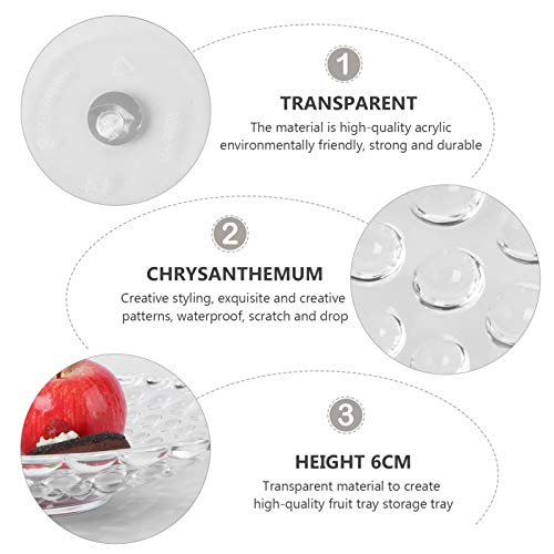 Cabilock Fruit salade bord acryl dessertbord transparant serveerservies voor pasta snack voorgerecht groenten eten kerstfeest levert 30 cm punt - Image 6