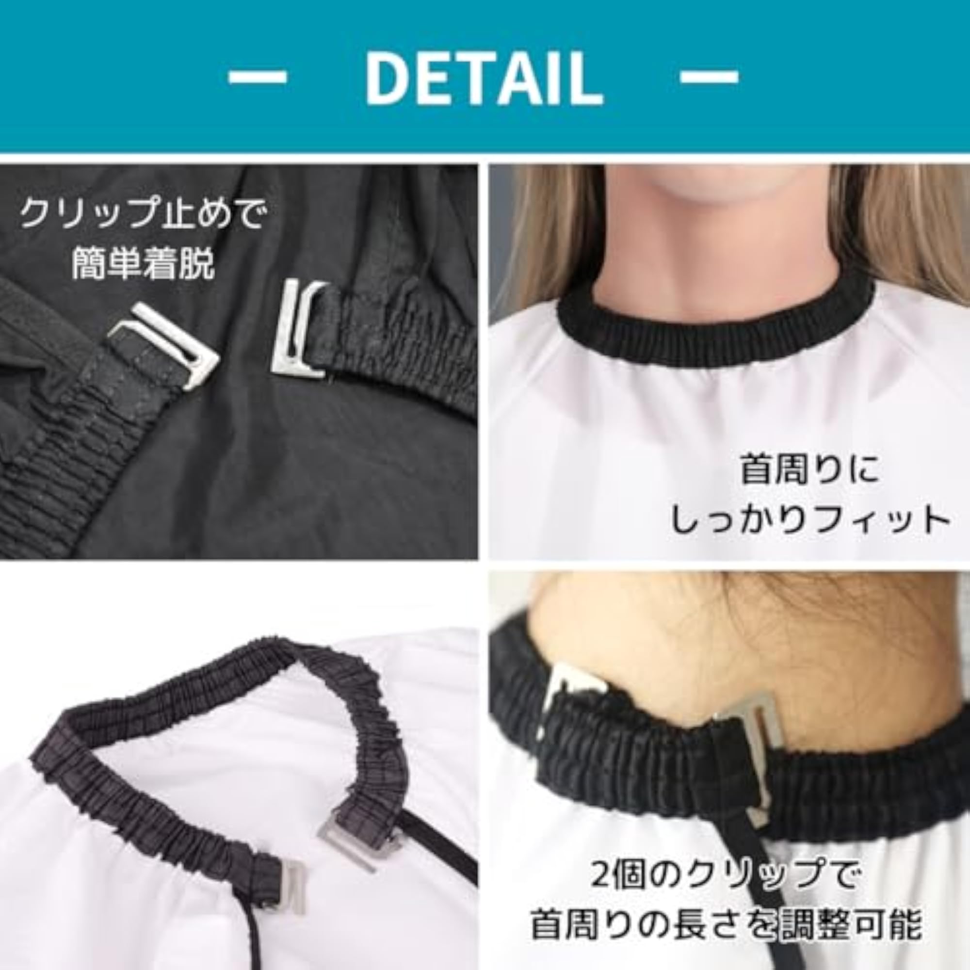 Long Back Cut Cloth with Sleeves for Hairdressing