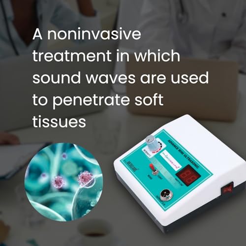 Physiogears New Professional AC Ultrasonic Therapy Machine UST Physiotherapy Ultrasound Massager for Pain Relief Ultrasound Machine Portable, Off-white