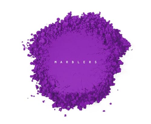 MARBLERS Fluorescent Pigment Powder [Neon Purple] 3oz (85g) | Matte Pigment | Dye | Non-Toxic | Vegan | Cruelty-Free | Nail Polish, Nail Art, Soap, Slime, Candle, Resin, Epoxy, Acrylic Paint
