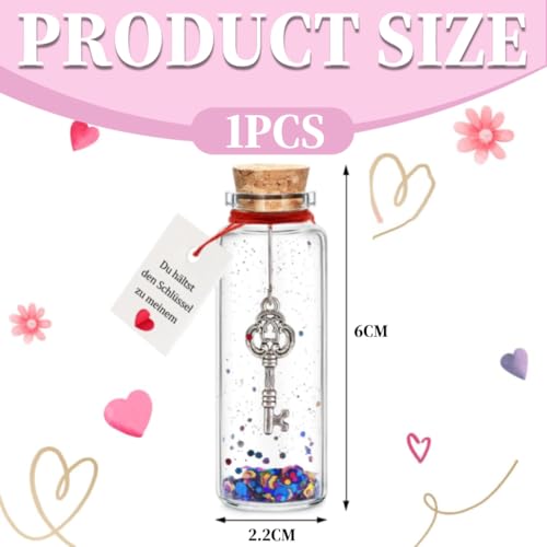 BCHKO Wunschflasche süßes Geschenk für Sie und Ihn romantisches Geschenk für Frau und Ehemann Neujahrsgeschenk Geschenk für Ihn Geschenk für Frauen Geschenk für Sie und Ihn