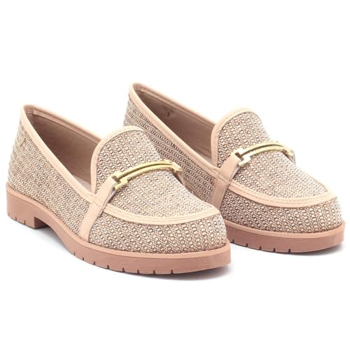 Mocassim Mississipi Salto Baixo Metal Feminino Q9871