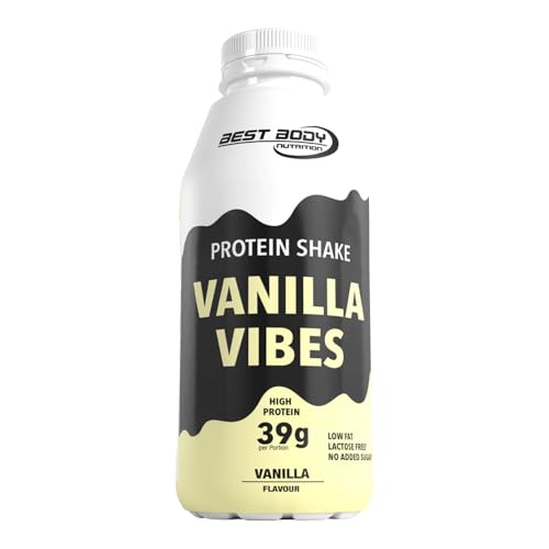 Best Body Nutrition Protein Shake RTD – 6 x 500ml Vanilla Vibes – 39g Protein pro Flasche – Trinkfertige Eiweißshakes...
