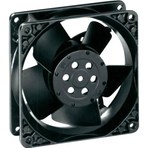 EBM Papst 4650 N - Ventilador axial (230 V/CA, 160 m³/h, 119 x 119 x 38 mm), color negro