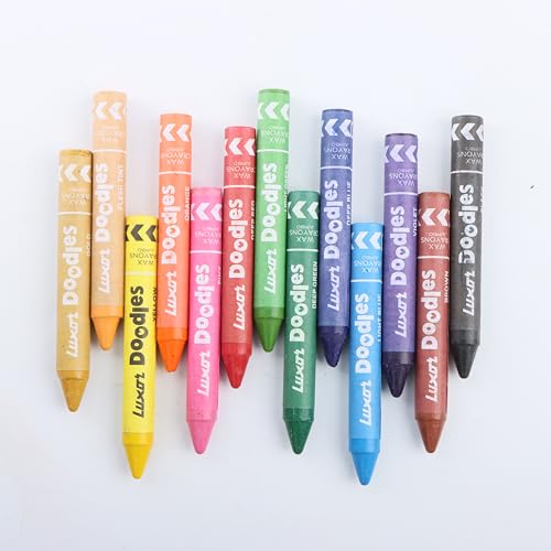 Image of Luxor Doodles Jumbo Wax Crayons 12's, Pack of 5
