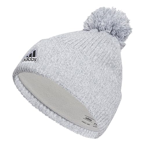 Image of adidas Men's Recon Ballie Pom Beanie | Warm Double-Layer Knit, Soft Stretch Fabric, Snug Coverage, Cold-Weather Ready