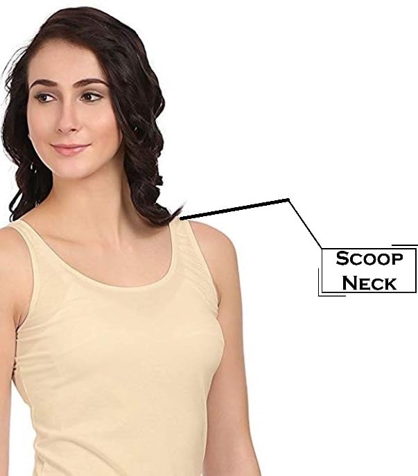 Image of ICEDIVE Women's Cotton Stretch Camisole | Fabulous Inners | Soft,Lightweight & Breathable Fabric |Ideal,Layering, Sleepwear & Lounge Use in,