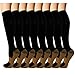 8 Pack Copper Knee High Compression Socks For Men & Women - Best For Running,Athletic,Medical,Pregnancy and Travel -15-20mmHg