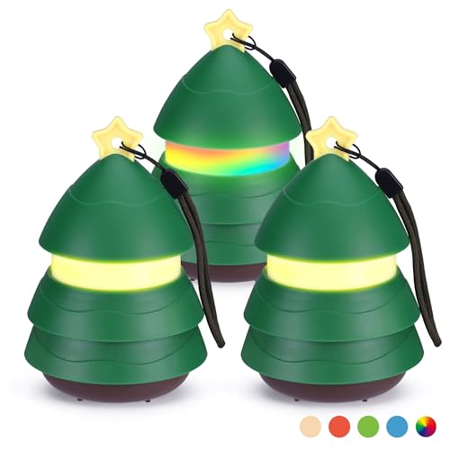 Christmas Gift EverBrite Christmas Tree Lantern 3 Pack, 5 Light Modes Holiday Decoration Presents for Women and Men, AAA Batteries Contained Stocking Stuffers, Christmas Lights Indoor & Outdoor