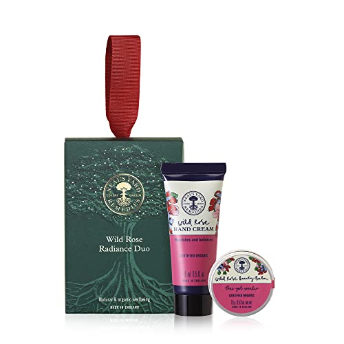 Neal’s Yard Remedies Wild Rose Radiance Duo Gift Set | Organic Radiance Duo With Rosehip Seed Oil | Vegetarian Radiance Duo Made With Organic Ingredients | Suitable For All Skin Types