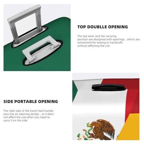 Travel Luggage Cover Half Mexico Half Spain Flag Fashion Washable Baggage Suitcase Protector Fit For Luggage X-Large4