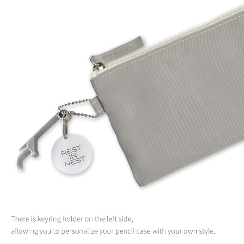 Image of Monolike Archive 247 Flat Pen Case, Gray - Pencil Pouch, Portable Pencil Bag, Pencil Case, Office Pouch case, Pen case