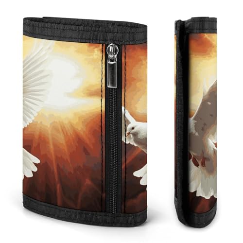 Dove Sun Art Slim Wallets for Men Money Clip Card Holder Wallet Men's Trifold Wallet And Coin Pocket3