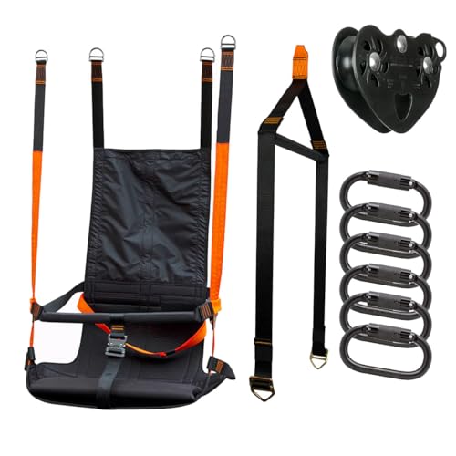 Fusion Climb Zipline Harness Seat Belt with Handle Bar and Adjustable Waist Strap, Zipline Accessories for Kids and Adults