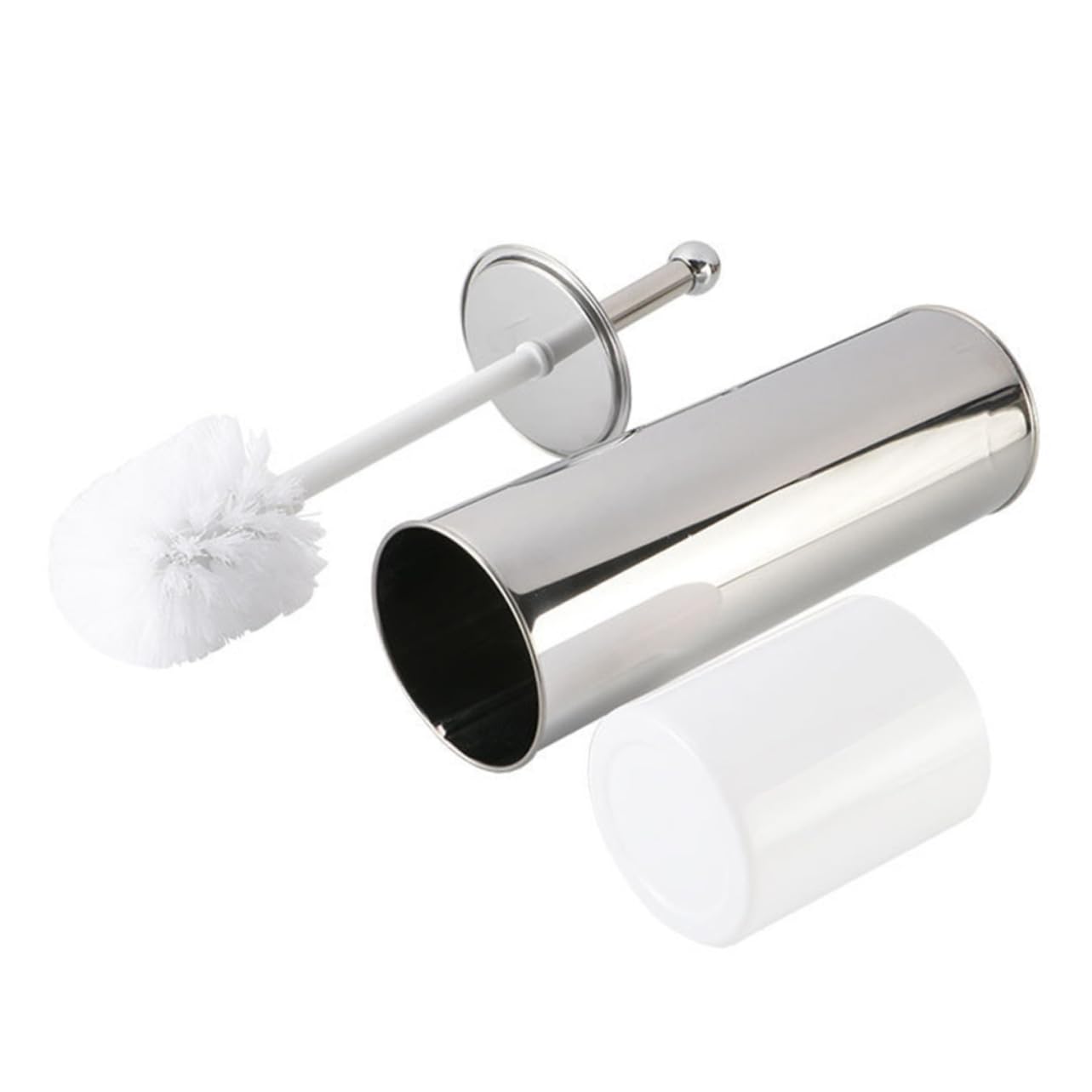 Alipis Pattumiera in Acciaio Inox 5l Pedale Set 1 Argento | Secchio da 5l, Uso per Lavanderia e Toilette, Finitura Metallica, Confezione Singola
