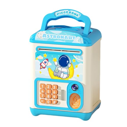 Sariny 貯金箱 電気金庫 貯金箱自動巻きパスワード機子供のプレゼントおもちゃ (F)
