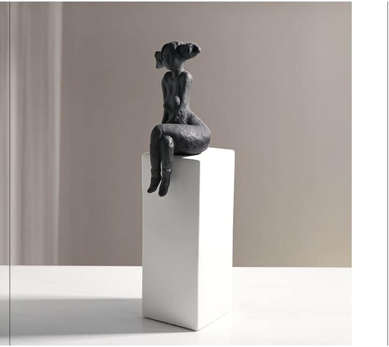 Miniatura 4 de Escultura de estatua de feng shui chino estilo moderno creativo sentado figura escultura decoración sala de estar hogar hotel decoración arte