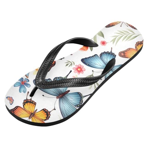 Women Beach Summer Casual Flip Flop Butterfly Rose Floewr Spring Quick Dry Sandals Slipper for Men 214B3301