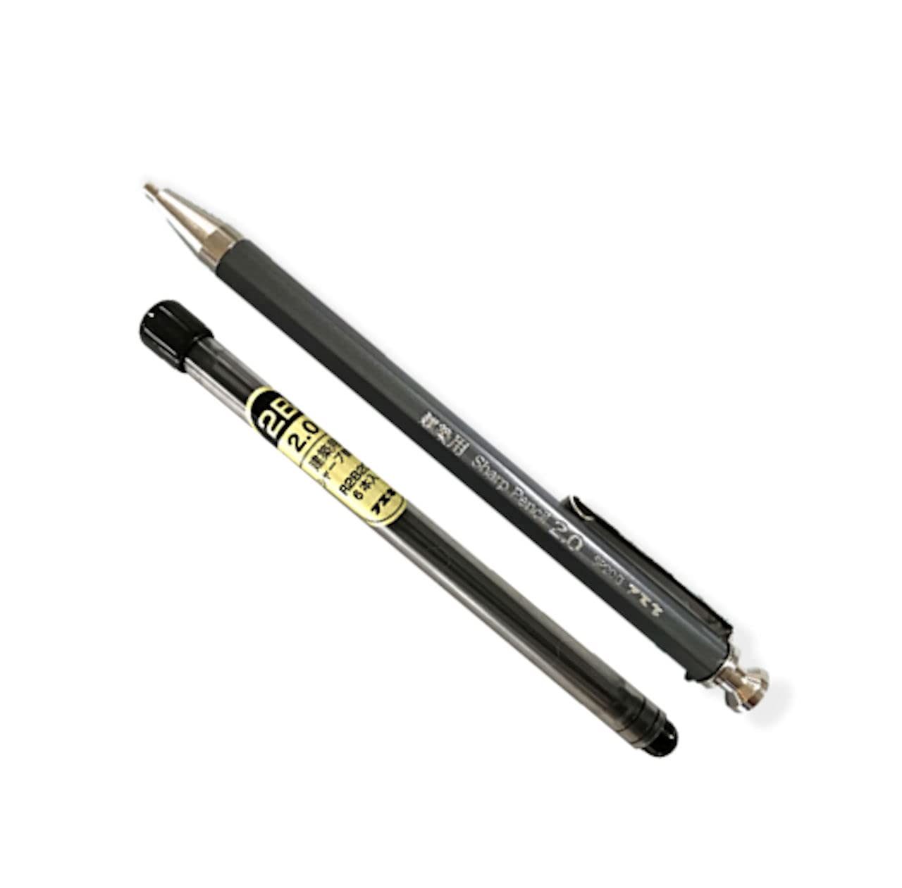 Amazon.co.jp: シャープペンシル2.0グレーFA061-SP20G2B&替芯2.0黒2B6