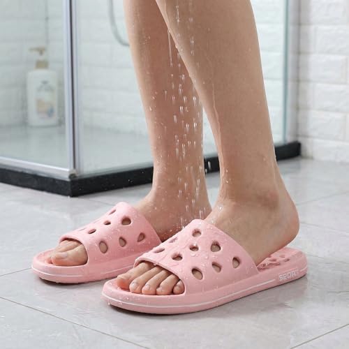 Image of FINLEEO Shower Sandals with Drainage Holes - Quick Drying Bathroom & Gym Slippers for Men and Women
