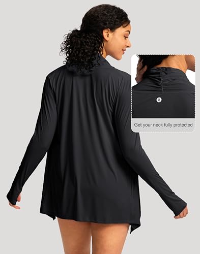 SANTINY UPF50+ Sun Shirt for Women Long Sleeve SPF UV Sun Protection Shirts Lightweight Cardigan with Pockets Swim Cover Up3