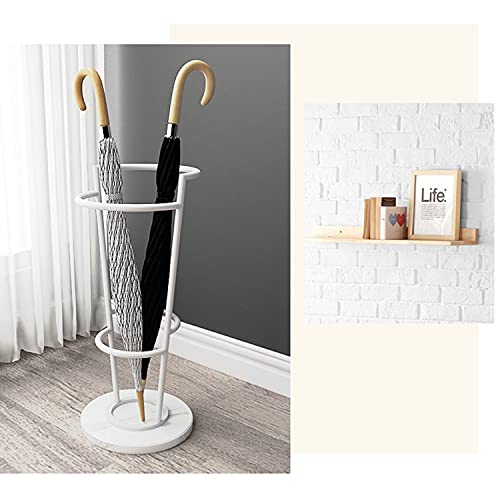 Porte-parapluie moderne DASHADAO or et blanc avec bac intégré