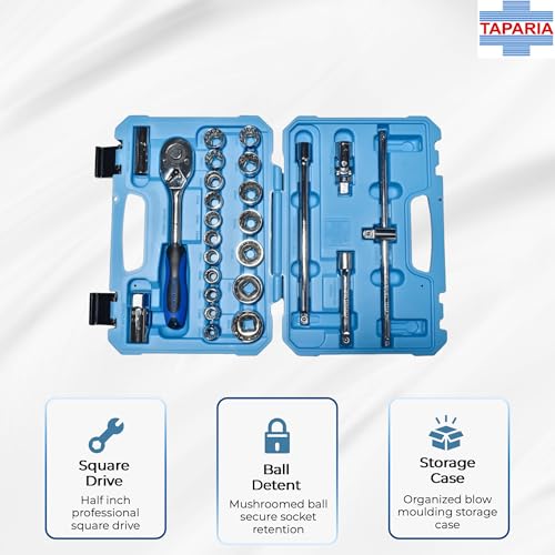 Image of TAPARIA Socket Set - BMS-17MXL - with 12.7mm(1 /2) Square Drive