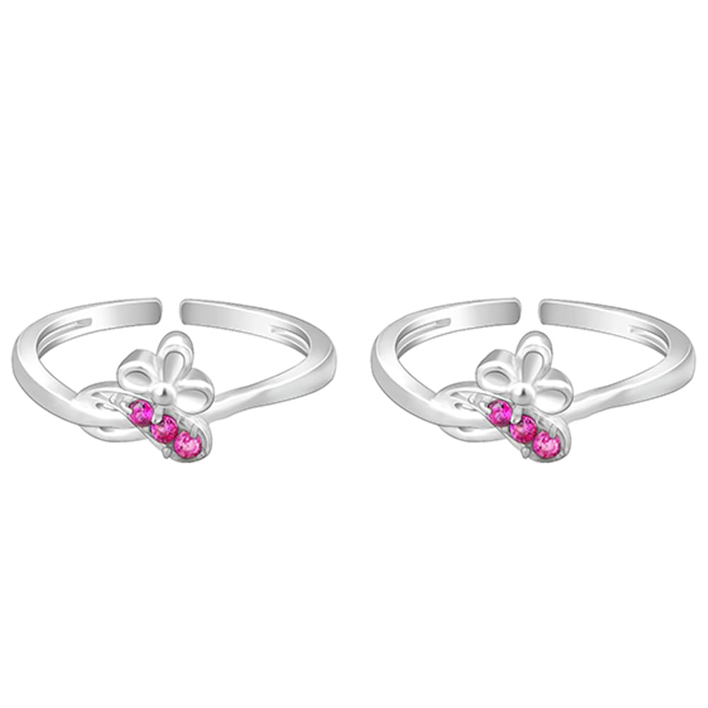 GIVA 925 Silver Rosy Crystal Floral Ring| Toe Rings for Women and Girls | With Certificate of Authenticity and 925 Stamp | 6 Month Warranty* (B0CFYD91ZW) Amazon Price History, Amazon Price Tracker