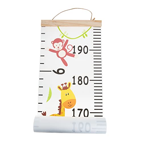 BESPORTBLE Height Measurement Wall Chart Canvas Growth Chart for Easy to Write for Nursery Bedroom Track Height from Birth Design