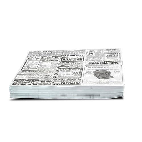 Hostelnovo   Mantelín periódico   250 Unidades   Diseño Times   Moda Vintage para tu Mesa   Dimensiones: 31 x 43 cm