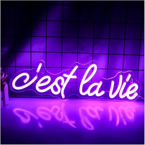 Néon LED décoratif C'est la vie : le cadeau d'anniversaire idéal pour une chambre
