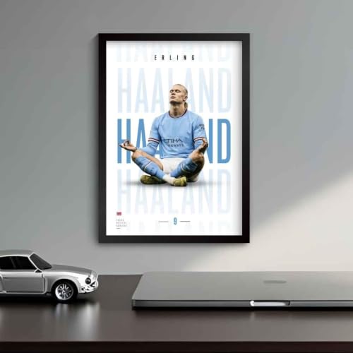 Image of Funk You Store Haaland Poster Framed | Erling Haalnad Wall Art Posters Framed | Manchester Edition Football Legend | Premium Sports Decor for England Football Fans | Motivational Wall Poster (F 251)