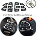 Angelguoguo Car Steering Wheel Button Switch Trim Cover Sticker Fit for Mercedes Benz C GLC V Class W205 X253 W447