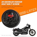 Eumti-Stainless-Knurled-Fender-Rear-Seat-Bolt-Screw-14-20-Thread-3D-Embossed-Skull-Pattern-Red-Eyes-Compatible-with-Harley-Davidson-Touring-Softail-Dyna-Sportster-CVO-Fatbob-1996-2023