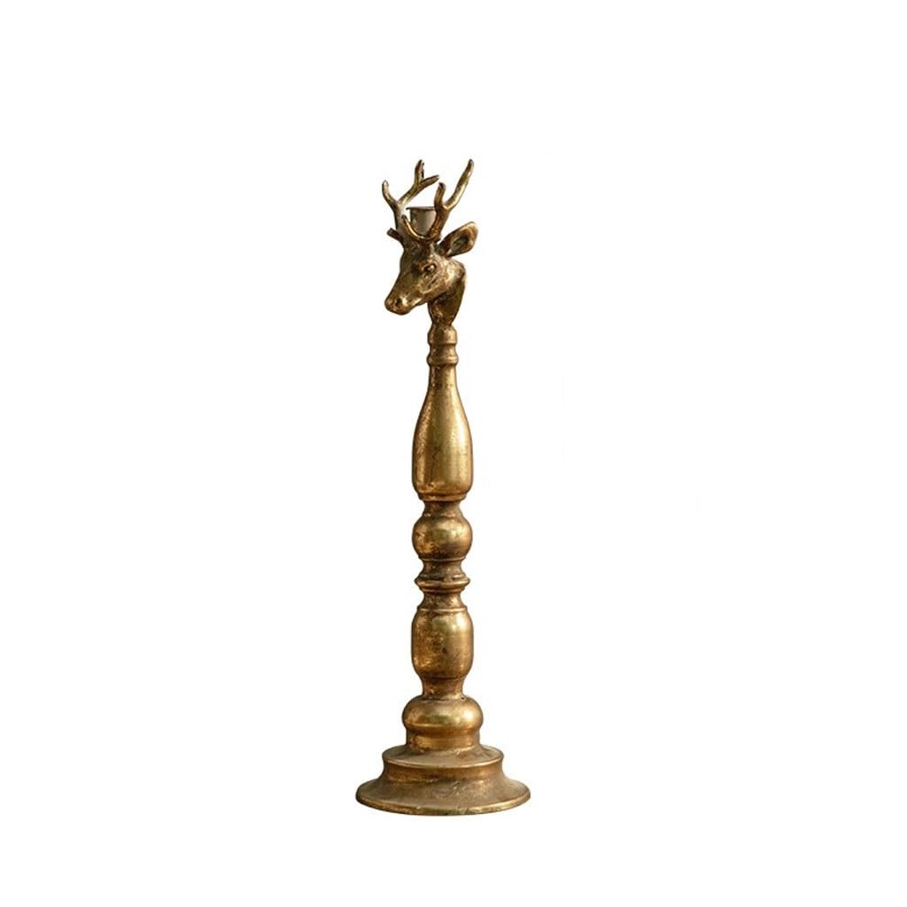 Candlesticks Holders Retro Iron Old Candlestick Creative Animal Shape Golden Ornaments Candle Holders for Candlesticks