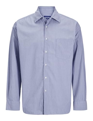 Joratlas Poplin Oversized skjorta Ls, Chambray Blue, M