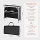VEVOR Tragbare Messetheke Messetresen, 975 x 385 x 870 mm Messestand Ausstellungs-Thekenständer, Faltbarer Promotion-Bartisch Promotiontheke, Rezeption mit Aufbewahrungsregal, Tragetasche, Schwarz