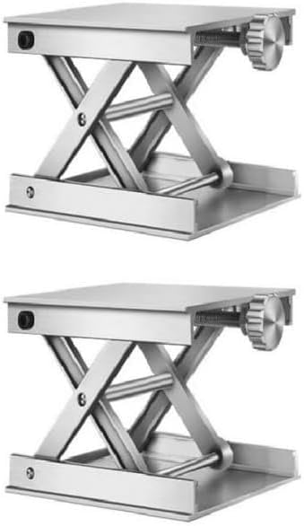 2 Laboratory Jacks Lab Table Lab Lift Table Load Capacity 132 lbs Lab Jack Stainless Foldable for Lab Table Lab Jack for Physics Chemistry Biology Lab Work Lab Jack Mini Jack Small Lift Table