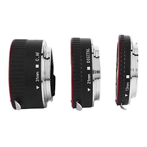 MACRO EXTENSION TUBE SET EF AF FOCUS LENS CLOSE UP SHOTS ABS METAL