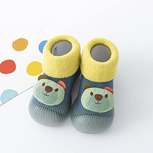 Generic Toddler Kids Infant Newborn Baby Boys Girls First Walking Shoes Thickened Warm Antislip Socks Shoes Canvas Sneaker2