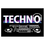 artboxONE Poster 30x20 cm Typografie DJ Techno Music 