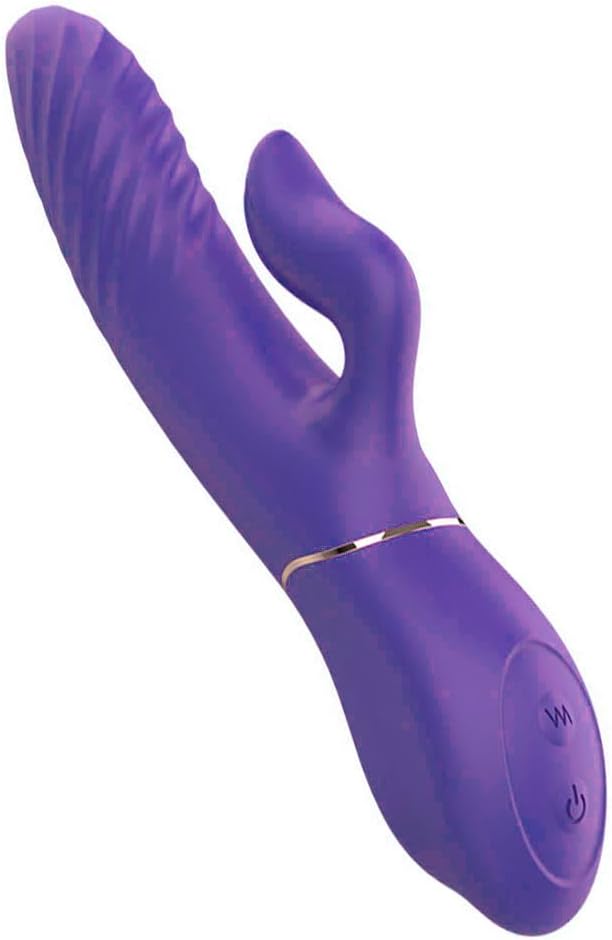 Female Heated Vibrator, Dual Head Vibrator with 9 Vibration Modes, G-spot Vibrator, Female Masturbation Device, Suitable for Adult Sex Toys for Couples (Purple)