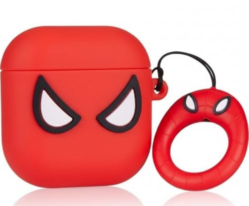 Image of Silicone Case Compatible for Apple Airpods 4 (2024) Cute Design for AirPods 4 with Active Noise Cancellation (ANC) with Keychain Hook Shockproof Protective Case (Spider)