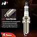 A-Premium Iridium Platinum Spark Plugs Compatible with Honda CR-V CRV 2010-2014, Civic 2012-2015, Accord 2008-2012, Crosstour 2012-2015 & Acura TSX 2009-2014, ILX 2013-2015, 2.4L, Pack of 4
