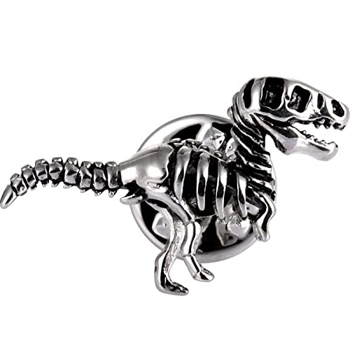 HAWSON Novelty Enamel Pins for Clothing Backpack Decoration Gift, Funny Laple Pin for Teen Boy and Girl, Metal Brooch Suit Stud (3D Dinosaur)