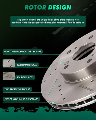 Image of SCITOO Brake Kits Front Rear Brake Rotors Brake Pad:D914;D1336;31257;31479 | Fit For Honda For Accord 2008-2012