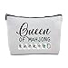 Queen OfÂ mahjong Zipper Makeup Bag Travel Cosmetic Bag Mahjong Queen Gift for Mahjong Lover Girl Women Sister Grandma Mom Aunt Wife Friend for Birthday Christmas Retirement Thanksgiving Gifts