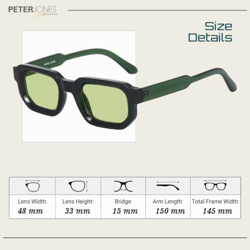 Image of Peter Jones Unisex Broad Frame Square UV /UB Protected Sunglasses (3887)